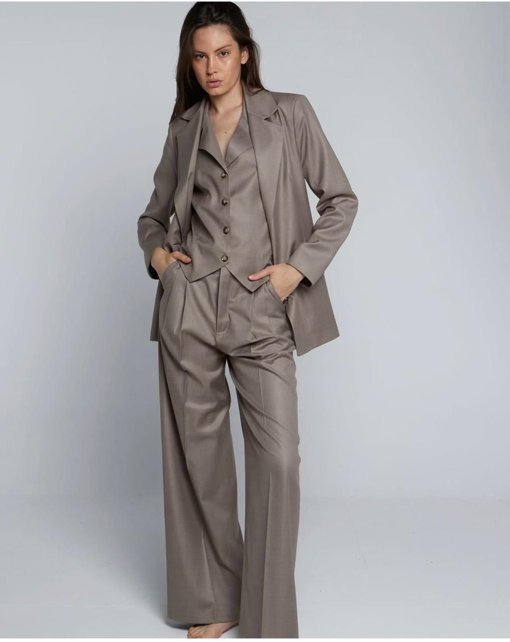 mocha high waist pants