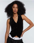 black velvet vest